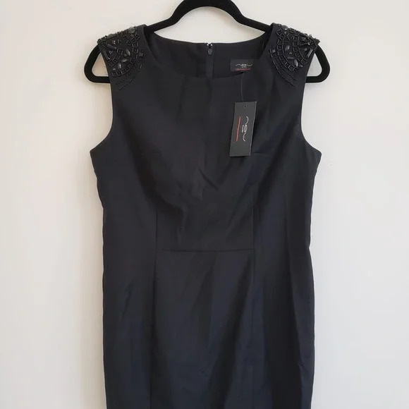 New Look Shoulder-detail, midi, sleeveless sheath dress- Black: UK 16 (US 12) - Picture 5 of 5